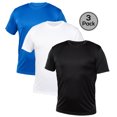 thumbnail image 1 of Blank Activewear Pack of 3 Men's T-Shirt, Quick Dry Performance fabric, 1 of 4