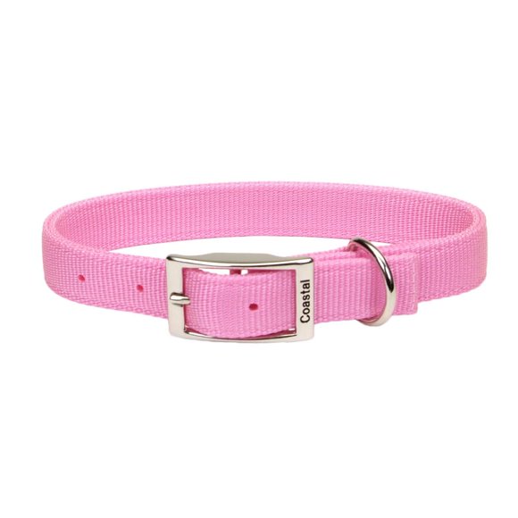 Coastal Pet - Double-Ply Dog Collar Pink Bright 1"" x 22""