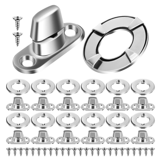 Miangastore 20 Sets Tarp Grommet Fasteners Turn Button Fasteners Eyelet And Stud Fastener Mounting Screws For Canvas Marine Fastener Turn Buttons