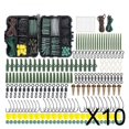 thumbnail image 1 of DYNWAVECA 10x307x Carp Fishing Tackle Includes Swivel Snap, Rig Tubing Barbless Hooks Box, 1 of 10