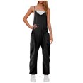 thumbnail image 2 of Clearance Horkkom Jumpsuits for Women Summer Sleeveless Spaghetti Strap Rompers Casual Loose Jumpsuits with Pockets, 2 of 7