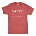 thumbnail image 1 of Mens Sorry Definition T Shirt Funny Canada Apology Tee (Heather Red) - S, 1 of 3