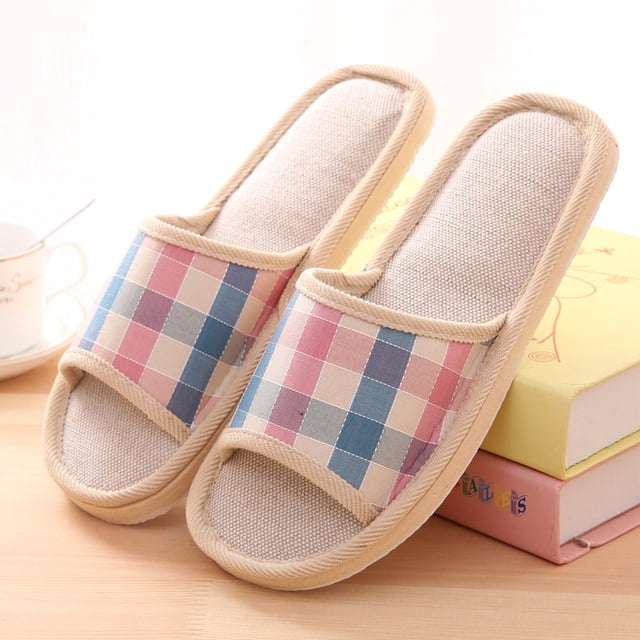 LSLJS Pantoufles Décontractées de Mode pour Femmes pour Couples à la Maison, Chaussures Plates d'Intérieur pour Plancher, Pantoufles pour Femmes