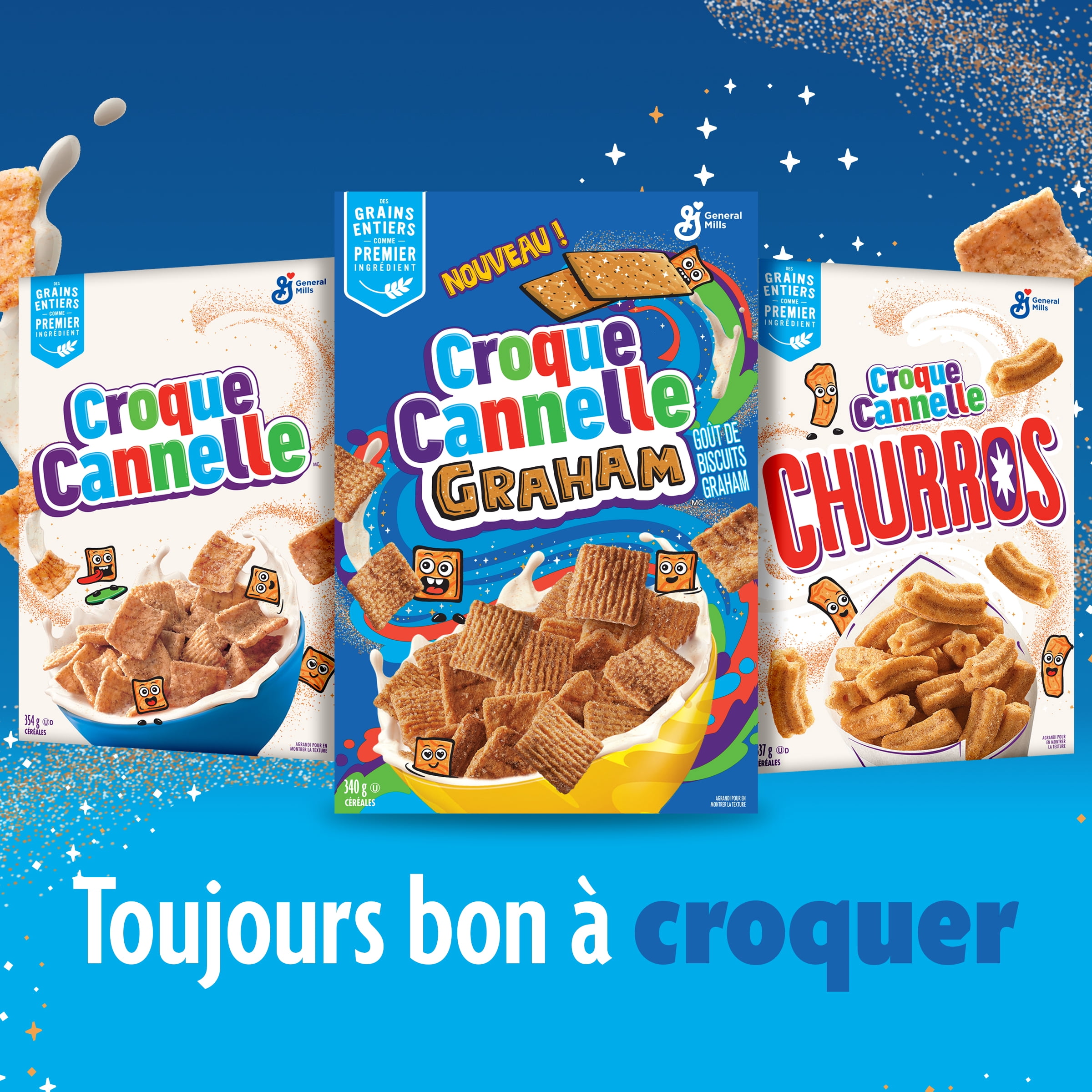 Croque Cannelle, Céréales Pour le Petit-déjeuner, Grains Entiers, Format Géant, 830 g