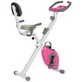 thumbnail image 1 of Soozier 42.9" Foldable Exercise Bike w/  7 Level Adjustable Seat Height, Pink, 1 of 9