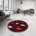 thumbnail image 4 of Ahgly Company Tapis d'Intérieur Ronds Transitionnels Lavables à la Machine, Brun Chocolat, 3 Pieds Rond, 4 of 7