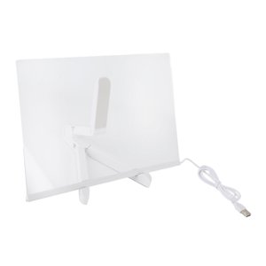 Tableau Acrylique Dry Effase Board avec Light Clear Desktop Note Memo White Board Notepad Table LED Panneau de massage de lettre avec 7 Marqueurs