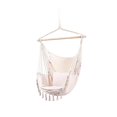 thumbnail image 3 of Almencla Hammock Chair Bohemian Comfortable Hanging Rope Swing for Outside Porch Deck Beige, 3 of 8