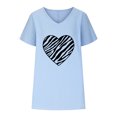 thumbnail image 4 of LSLJS Women V-neck Print T- Mode Confortable Cadeaux pour Femmes Blouses Tops, pour Women, 4 of 5