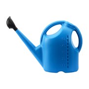 ETHKIA 1.1 Gallon Plastic Watering Can - Long Spout, Scale Patterns, Ergonomic Handle, Removable Shower Head, Suitable for Garden/Indoor Blue