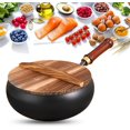 thumbnail image 1 of Jinswhdre Cast Iron Skillet - Hand-Forged Iron Pan, 9.5 Inch Uncoated Pure Metal Frying Pan with Lid, Large Belly Pot for Gas & Induction Stoves, Non-Stick Cookware for All Culinary Styles, 1 of 8