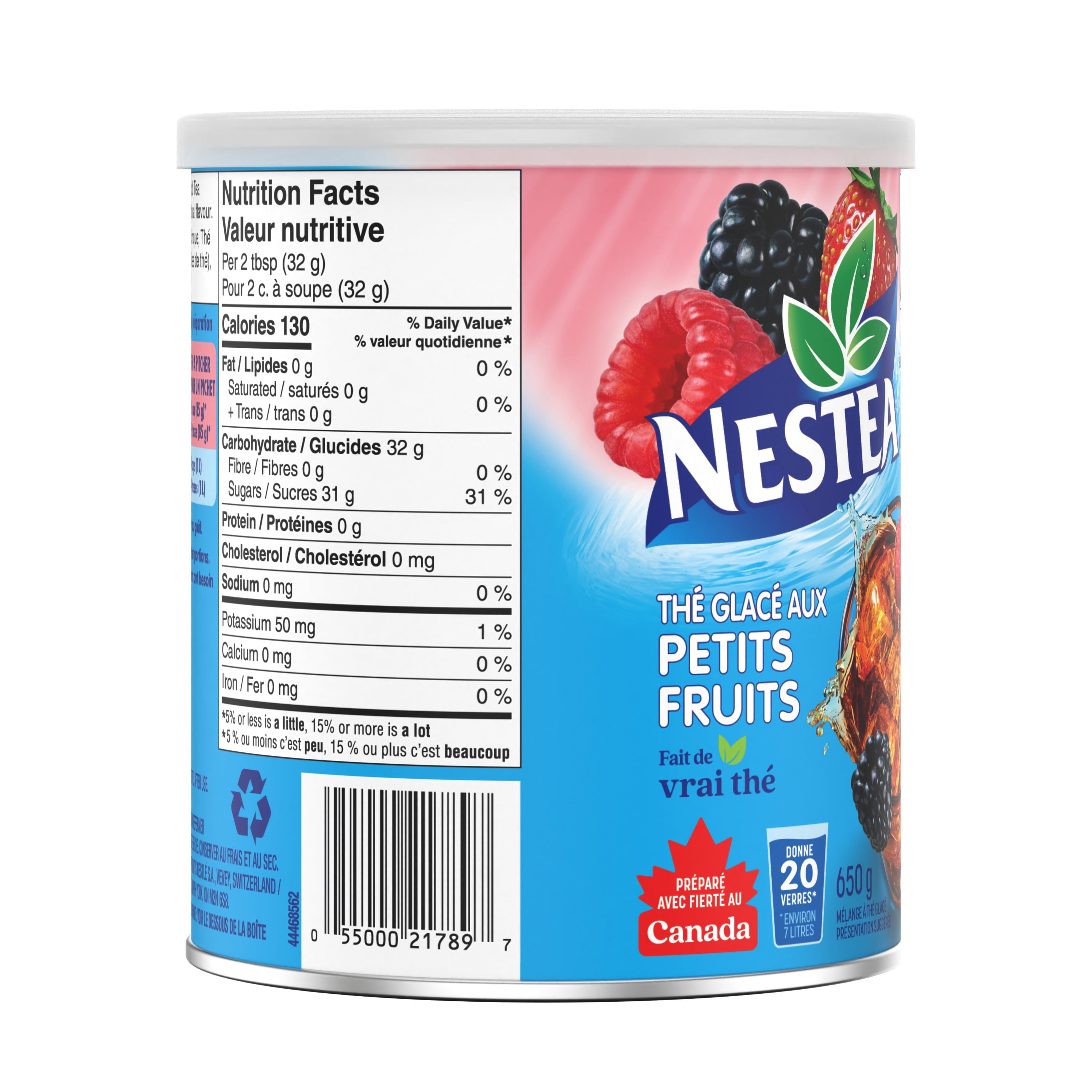 NESTEA Mixed Berry Iced Tea Mix, Made With Real Tea, No Artificial Flavours or Sweeteners