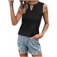 thumbnail image 4 of AherBiu Camisoles de Sortie pour Femmes Sans Manches à Col Rond Camisole d'Été Décontractée Mode Débardeurs Plissés, 4 of 4