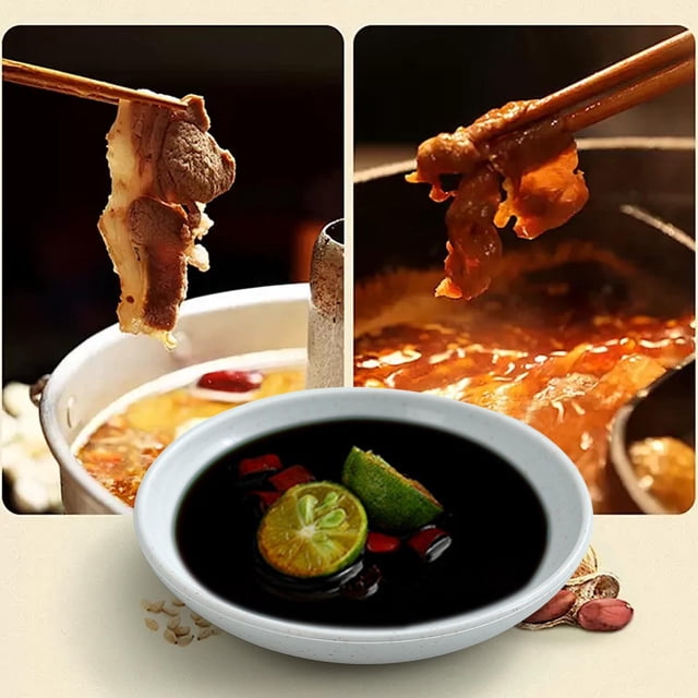 3Pcs Small Round Dipping Sauce Dish, Cagogo Seasoning Dish, Multi-Function Small Round Soy Sauce Vinegar Dipping Dish, Durable Plastic Hot Pot Pepper Salad Condiment Dish, Kitchen Serving Dish for