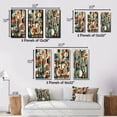 thumbnail image 4 of Designart "Artistic Evolution Mid Century IV" Modern Midcentury Wall Art Set Of 3 - Orange Midcentury Gallery Wall Set For Home Decor, 4 of 6