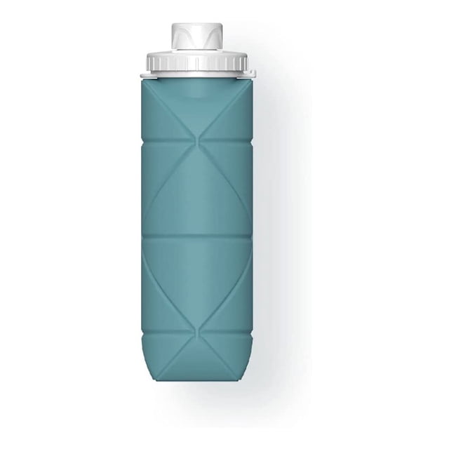 axGear Bouteille d'Eau de Sport Portable Pliable 600 ml pour Vélo Gobelet en Silicone Rétractable