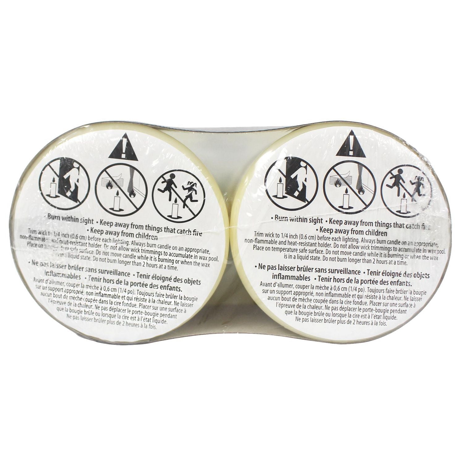 Mainstays 2PK bougies piliers ivoire, non parfumé