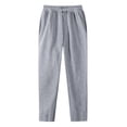 thumbnail image 3 of Men's Hop Casual Pants Solid Color Track Workout Trousers with Lace up and Pocket Design, 3 of 3