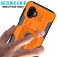 thumbnail image 3 of Case for Galaxy XCover 6 Pro, Nakedcellphone Rugged Ring Grip Cover with Stand [Built-In Mounting Plate] for Samsung XCover6 Pro Phone (2022, SM-G736) - Bright Orange, 3 of 9