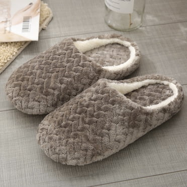 TIMIFIS Pantoufles de Noël pour Femmes et Hommes, Pantoufles de Maison en Tapis pour Hommes, Cadeaux pour Hommes, Pantoufles à Enfiler pour Hommes, Mousse à Mémoire, Chaussures de Maison Intérieur Extérieur, Sabots Semelle Mon Oreiller Cadeaux de Noël