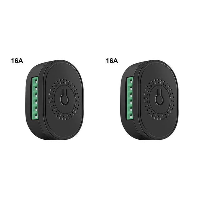 QualitChoice Smart Life Tuya Wifi Switch Light 10/16A 2 Way Module On Off Can Timing Wireless Tuya Controller Fan For Home Black 16A 2Set