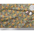 thumbnail image 3 of Soimoi Tissu Poly Georgette Feuilles & Rennes Imprimé Animal au Mètre 52 Pouces de Large, 3 of 3