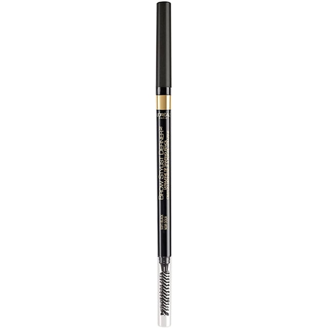 L’Oréal Paris Cosmetics Brow Stylist Definer, Ultra-Fine Tip Eyebrow Pencil, 0.5mm Tip for Well-Defined Brows and Easy Blend With No Gaps, Soft black ,90 mg