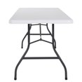 thumbnail image 4 of Cosco Deluxe 8 Foot X 30 Inch Fold-in-Half Blow Molded Folding Table, White, 4 of 9