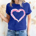 thumbnail image 1 of Pisexur T-shirt de la Saint-Valentin Haut T-shirt de la Saint-Valentin pour Femme Amour Imprimé T-shirt à Manches Courtes Haut à Manches Courtes Col Rond Haut/chemise, 1 of 5