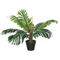thumbnail image 1 of Outsunny 2FT Artificial Tropical Palm Tree Faux Plant with Lifelike Leaves, 1 of 10