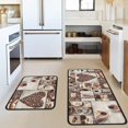 thumbnail image 4 of Coffee Kitchen Rugs Non-Slip Kitchen Mat Set of 2 Washable Kitchen Rug Runner Rubber Backed Kitchen Floor Mats Coffee Decor, 4 of 5