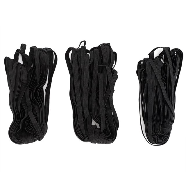 Elastic Rope, Durable Elastic 3 Bags Clothes Elastic, Cuffs, For Clothing, Sportswear Pants, Black