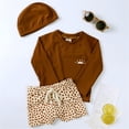 thumbnail image 4 of Hiiyo Infant Boys' Swimsuit Long Sleeved Rash Guard Shorts and Hat Quick Dry Bathing Suit, 4 of 8