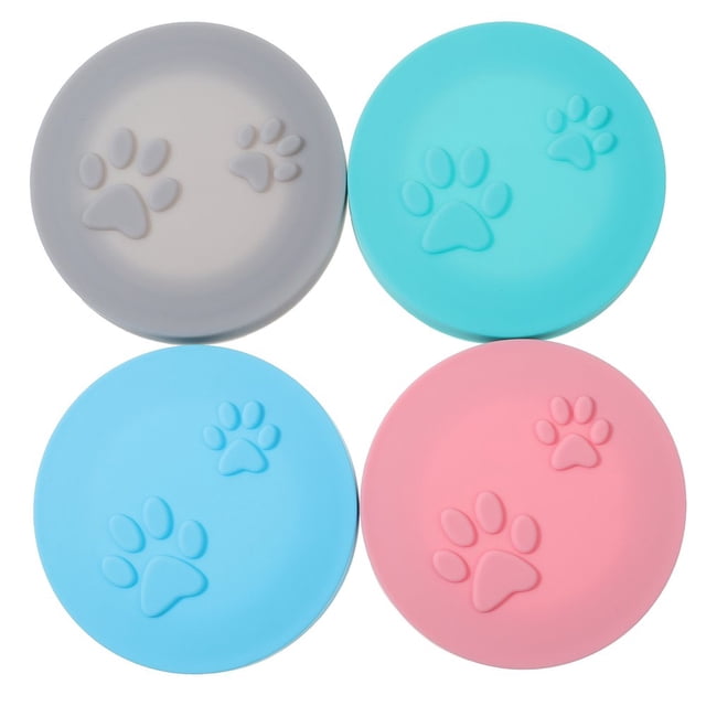 CHOK 4pcs Cat Food Can Lids Silicone Small Pet Food Can Lids for Wet Food Container