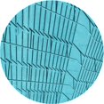 thumbnail image 1 of Ahgly Company Tapis d'Intérieur Lavable en Machine Carré Transitionnel Bleu Cyan Vif, 3 Pieds Carré, 1 of 7