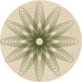 thumbnail image 1 of Ahgly Company Tapis de Zone Beige pour Intérieur, Lavable à la Machine, Rond, Style Transitionnel, Mocassin, 4 Pieds Rond, 1 of 7