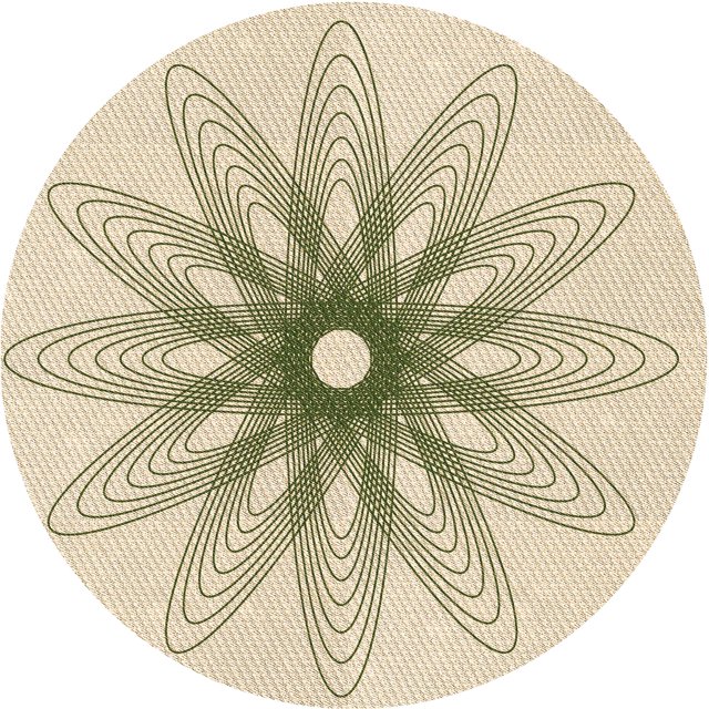 Ahgly Company Tapis d'Intérieur Ronds de Style Transitionnel Lavables à la Machine, Mocassin Beige, 7 Pieds Rond