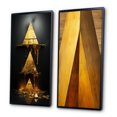 thumbnail image 3 of Designart « Prospérité Ascendante Rétro Or Abstrait I » Peinture Abstraite Ensemble d'Art Mural Encadré de 2 - Ensemble d'Art Mural Moderne Encadré Or de 2, 3 of 6