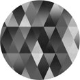 thumbnail image 1 of Ahgly Company Tapis d'Intérieur Rond Lavable en Machine Transitionnel Gris Foncé Noir, 4 Pieds Rond, 1 of 7