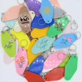 thumbnail image 4 of 40 PCS Hotel Keychain Blank with Key Rings, 20 Colors Plastic Rhombus Motel Keychain, Sublimation Keychain Blanks,40 * Hotel Keychain Blank,Multicolor, 4 of 7