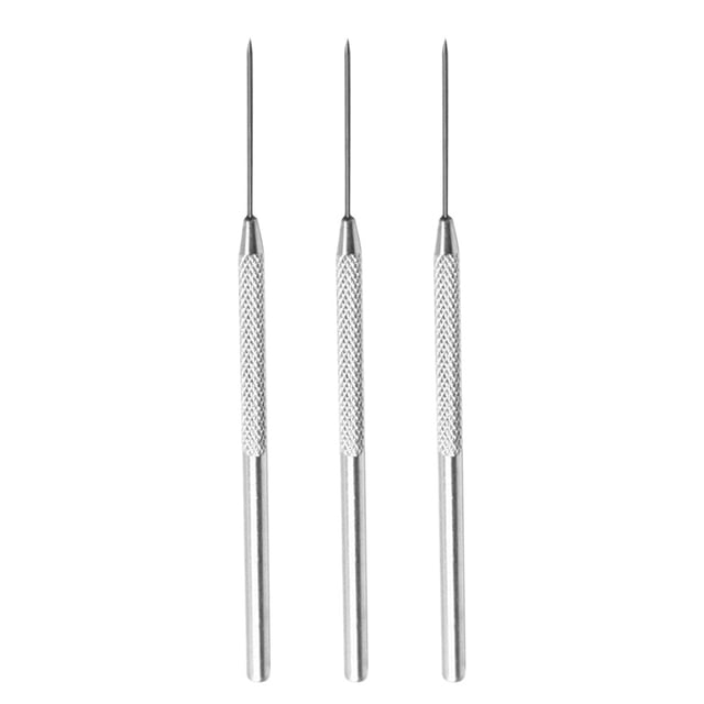 Milisten 3PCS Clay Needle Tools Pottery Carving Stainless Steel Rod Punch Needles Pottery Needles Sculpture Tool