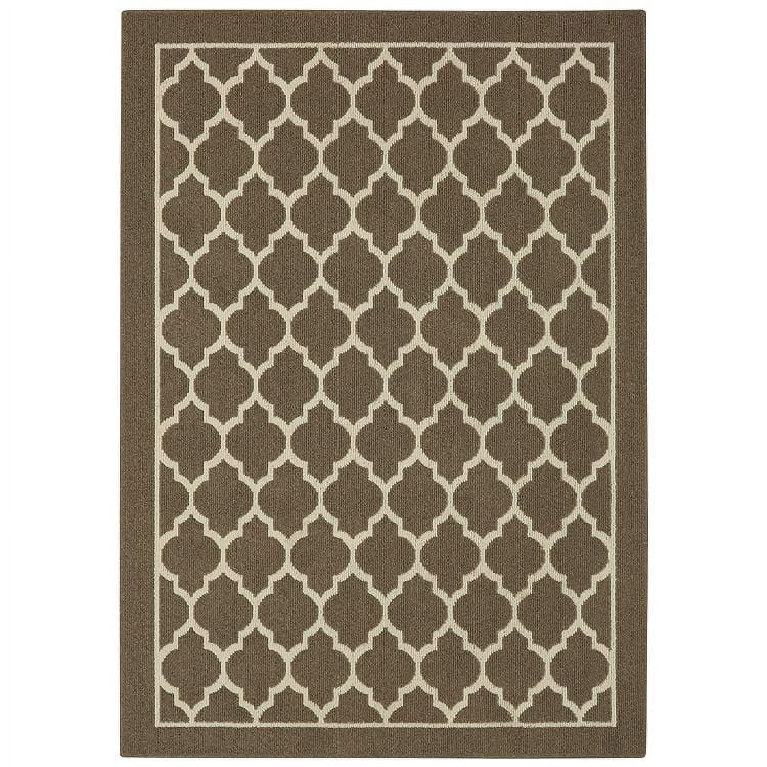 Hometrends Lawson Taupe Polyester Area Rug