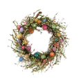 thumbnail image 4 of GUOOL Round Easter Wreath with Pastel Eggs Front Door Spring Pendant Artificial Flower A, 4 of 9