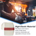 thumbnail image 1 of Becaristey Elastic Adjustable Wrist Wrap Lifting Fitness Strap Hand Support Band Compression Professional Protective Wristband White+Red 1Set, 1 of 6