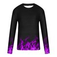 thumbnail image 4 of Meichang T-Shirt à Manches Longues pour Hommes Grands, T-Shirts Graphiques pour Hommes Décontractés à Imprimé Flamme 3D, T-Shirts Amusants à Col Rond Confortables à Manches Longues pour Hommes, 4 of 5