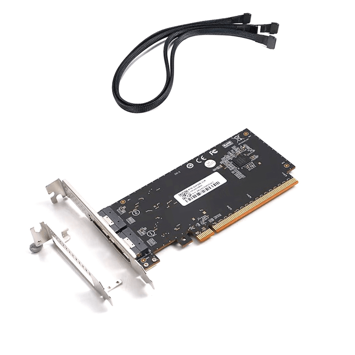 High Performance Graphics External Card PCIe4.0 X16 to SlimSAS 8654 Rear Half-Height Adapter Card with Cable,1 x graphics card 1 x cable
