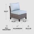thumbnail image 3 of Four Seasons Courtyard Serronova Chaise avec Coussin, Gris Clair, 3 of 7