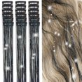 thumbnail image 1 of SUTENGDA 18 Pcs Guirlande de Cheveux à Clipser Extensions de Cheveux 19.6 Pouces Kit de Guirlande de Cheveux à Clipser Résistant à la Chaleur Scintillant Féerique Accessoires pour Cheveux pour Enfants Filles Femmes (Argent), 1 of 7
