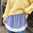 thumbnail image 2 of Birdeem Womens Layered Tiered Sheer Stripe Printing Extender Half Slip Plus Size Skirt, 2 of 9