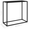 thumbnail image 5 of vidaXL Console Table Black 80x35x75 cm Tempered Glass, 5 of 5